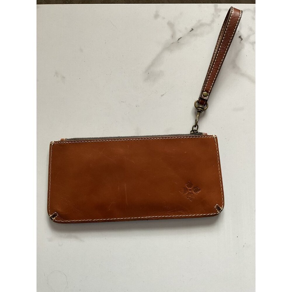 Patricia Nash St. Croce Leather Wristlet Wallet‎ Bag Cognac/Tan Style P55601